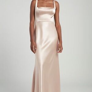 JENNY YOO DRESS - Strapless Square Neck Gown